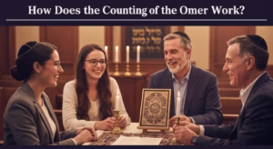 A hand holding a sidur, perhaps during Omer counting.