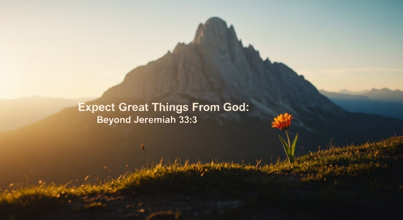 Expect Great Things From God: Beyond Jeremiah 33:3